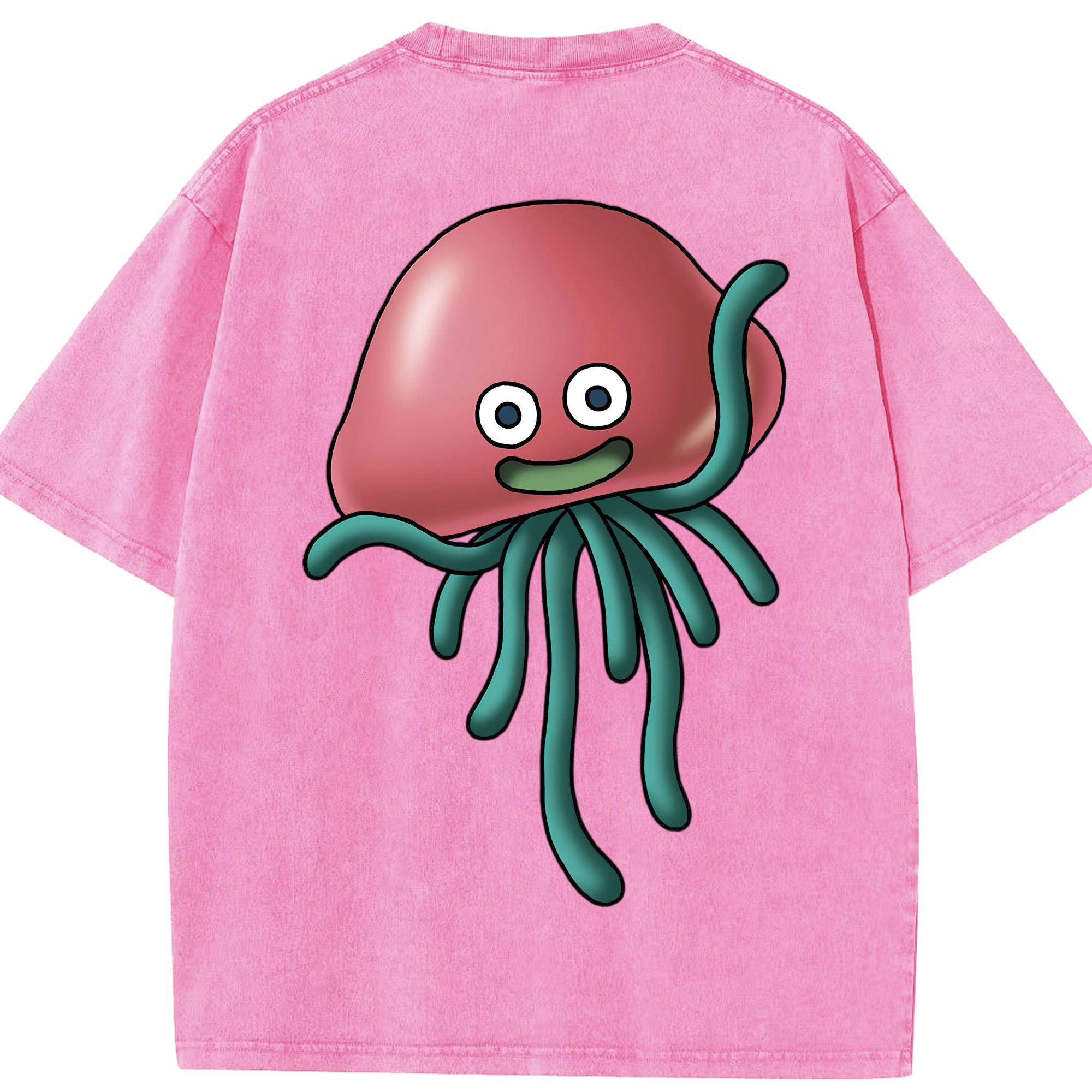 （画像用） ドラゴンクエスト Doragon Kuesuto Dragon Quest 綿100% ヴィンテージ風 半袖Tシャツ（背面プリント）